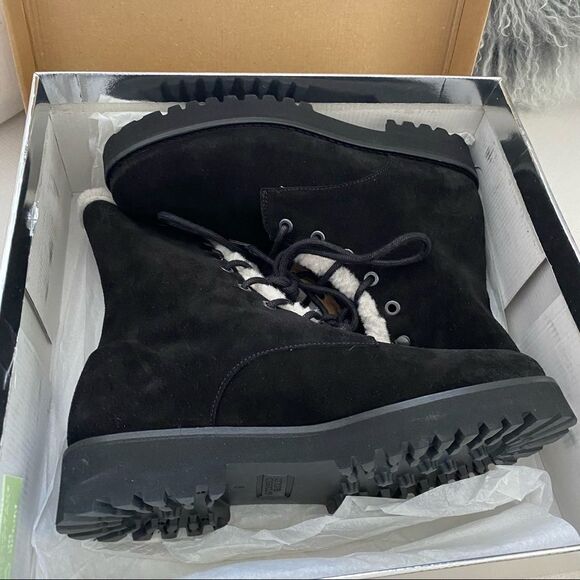 Andre Assous Water resist Suede Prisca Boots Black - Picture 5 of 13